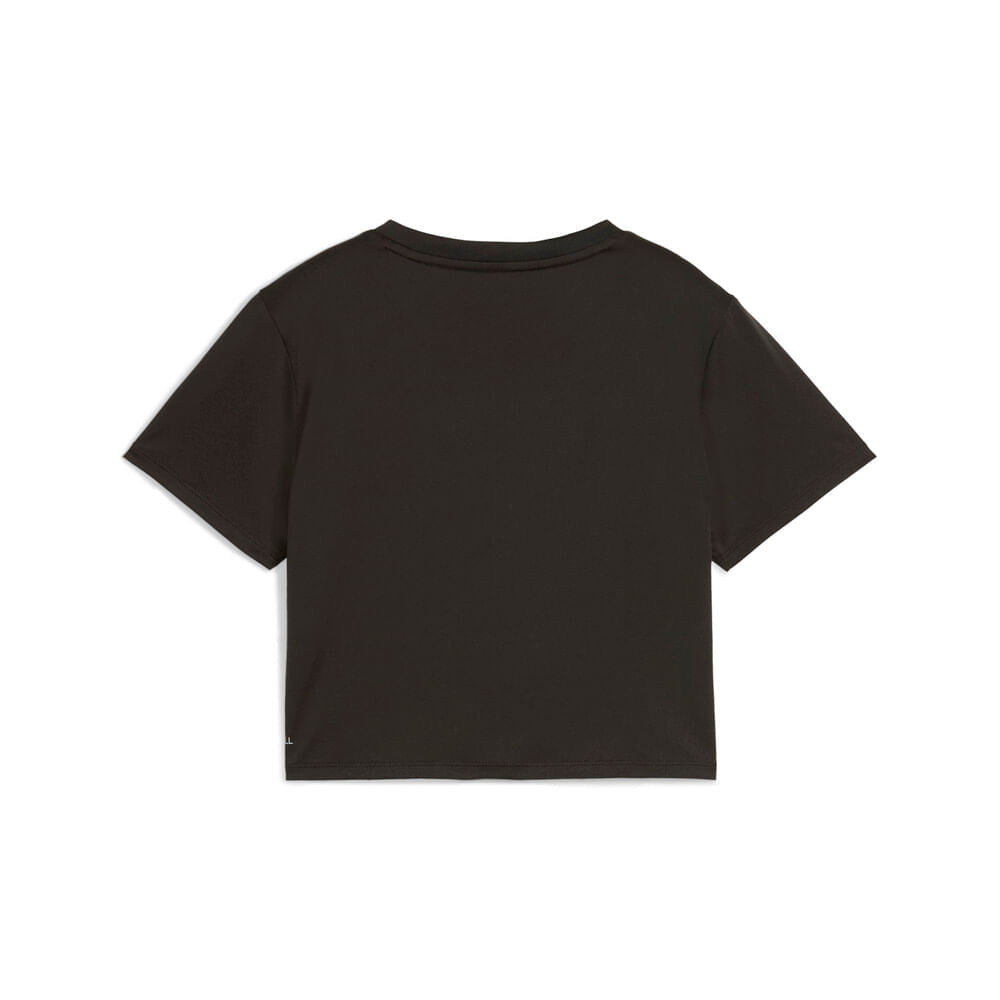 puma tad essential baby tee w camiseta manga corta negro de mujer para entrenamiento