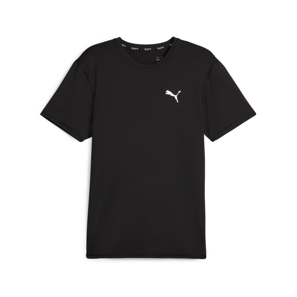 puma run cloudspun ss tee camiseta manga corta negro de hombre para correr