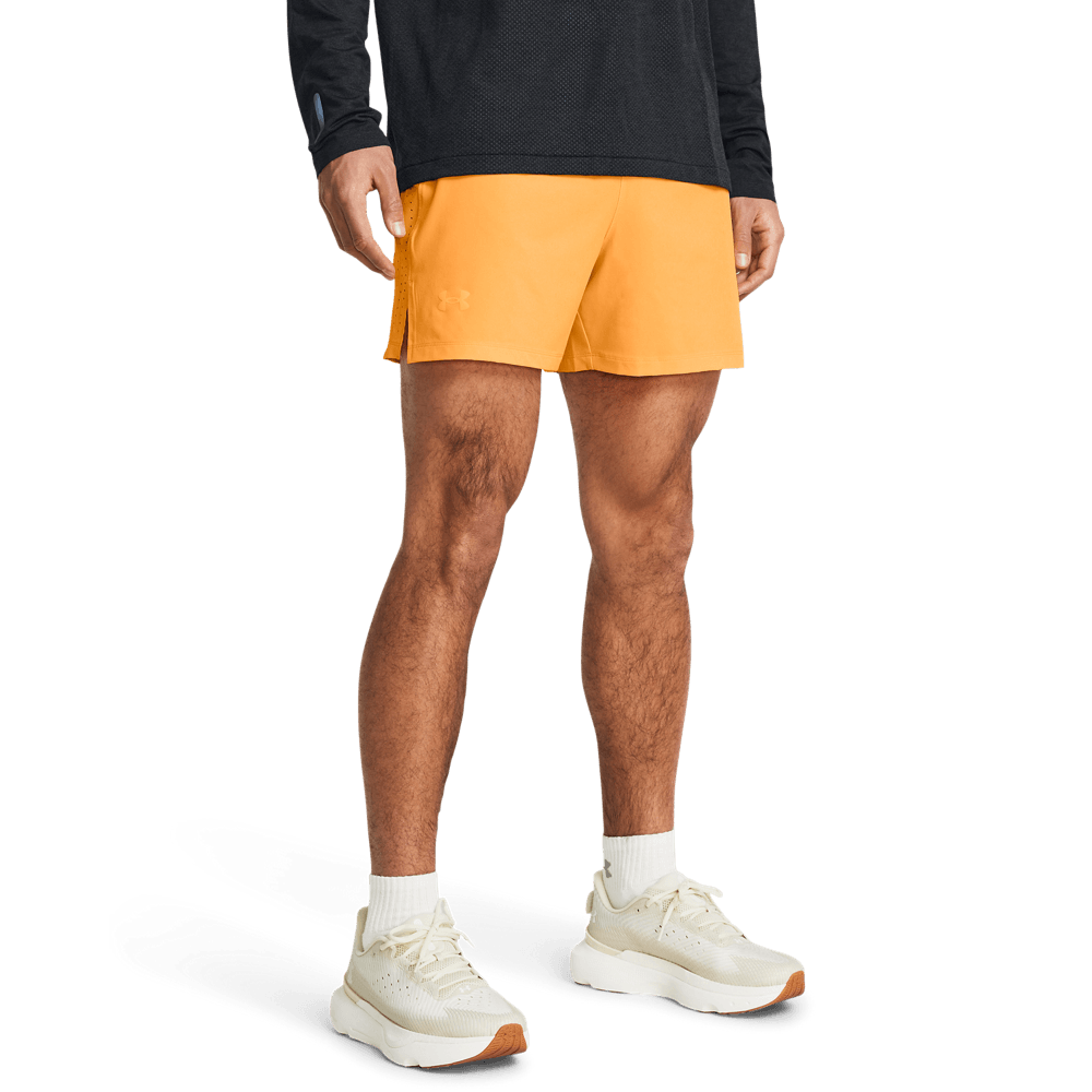 UA Nch Elite 5  Short Pantaloneta naranja de hombre para correr
