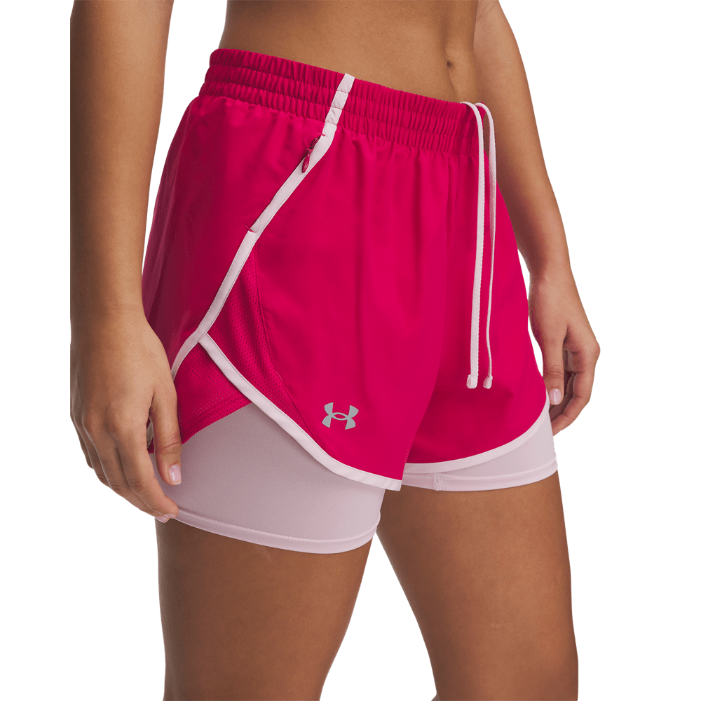 UA  By 2 In 1 Shorts Pantaloneta morado de mujer para correr