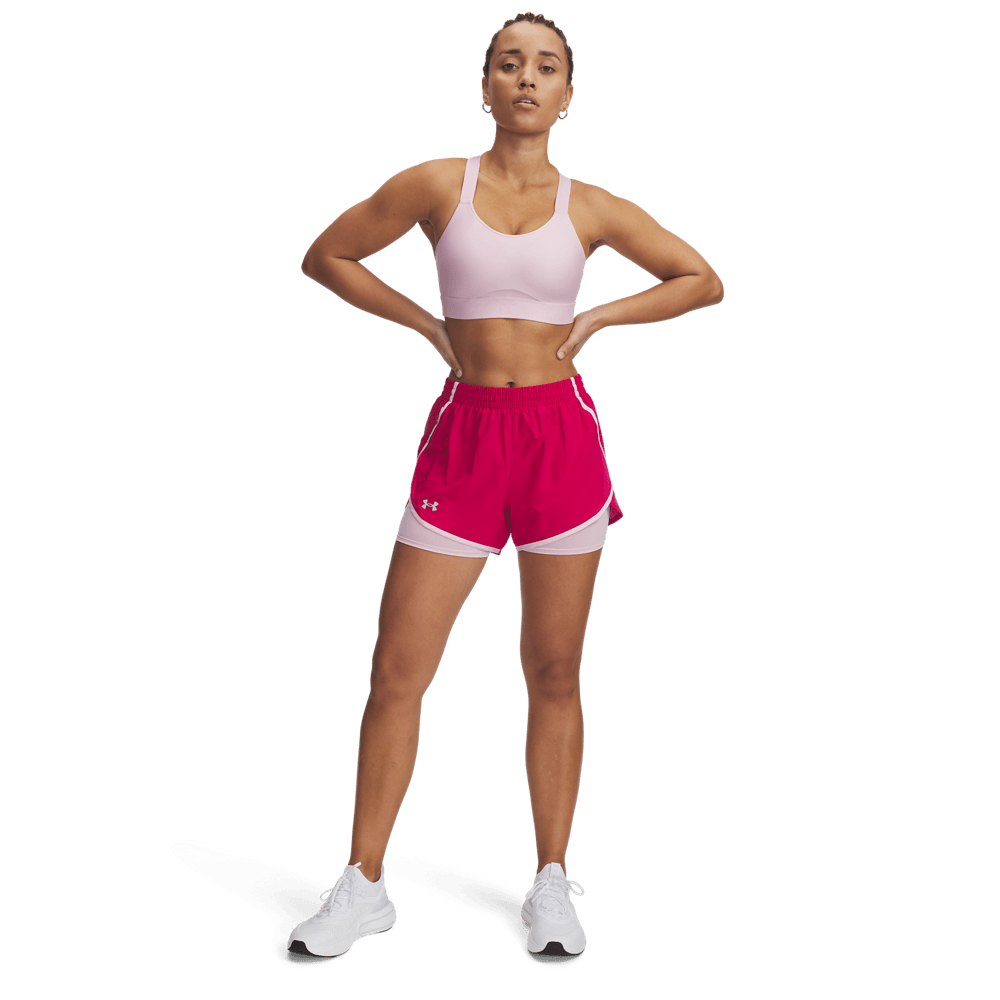 UA  By 2 In 1 Shorts Pantaloneta morado de mujer para correr