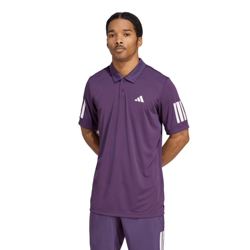 Adidas Camiseta Polo De Tenis Club 3 Rayas Polo morado de hombre para tenis
