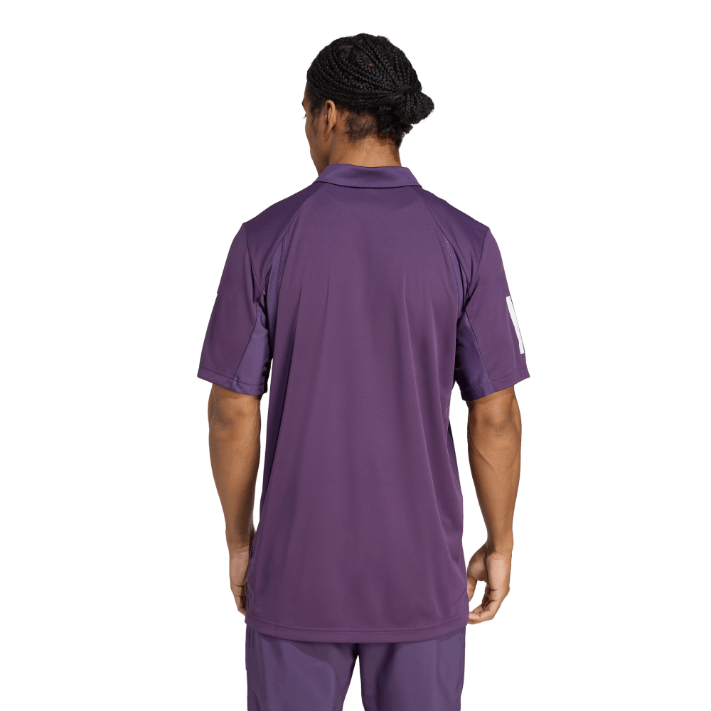 Adidas Camiseta Polo De Tenis Club 3 Rayas Polo morado de hombre para tenis