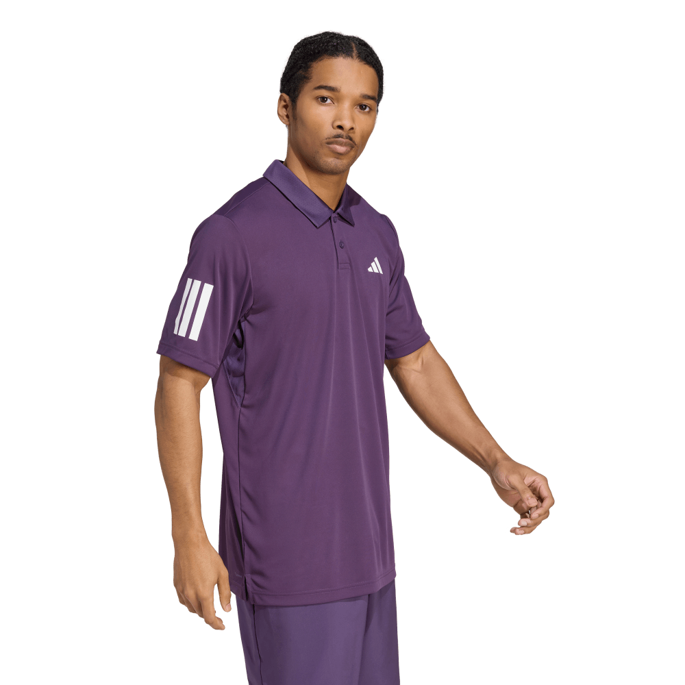 Adidas Camiseta Polo De Tenis Club 3 Rayas Polo morado de hombre para tenis
