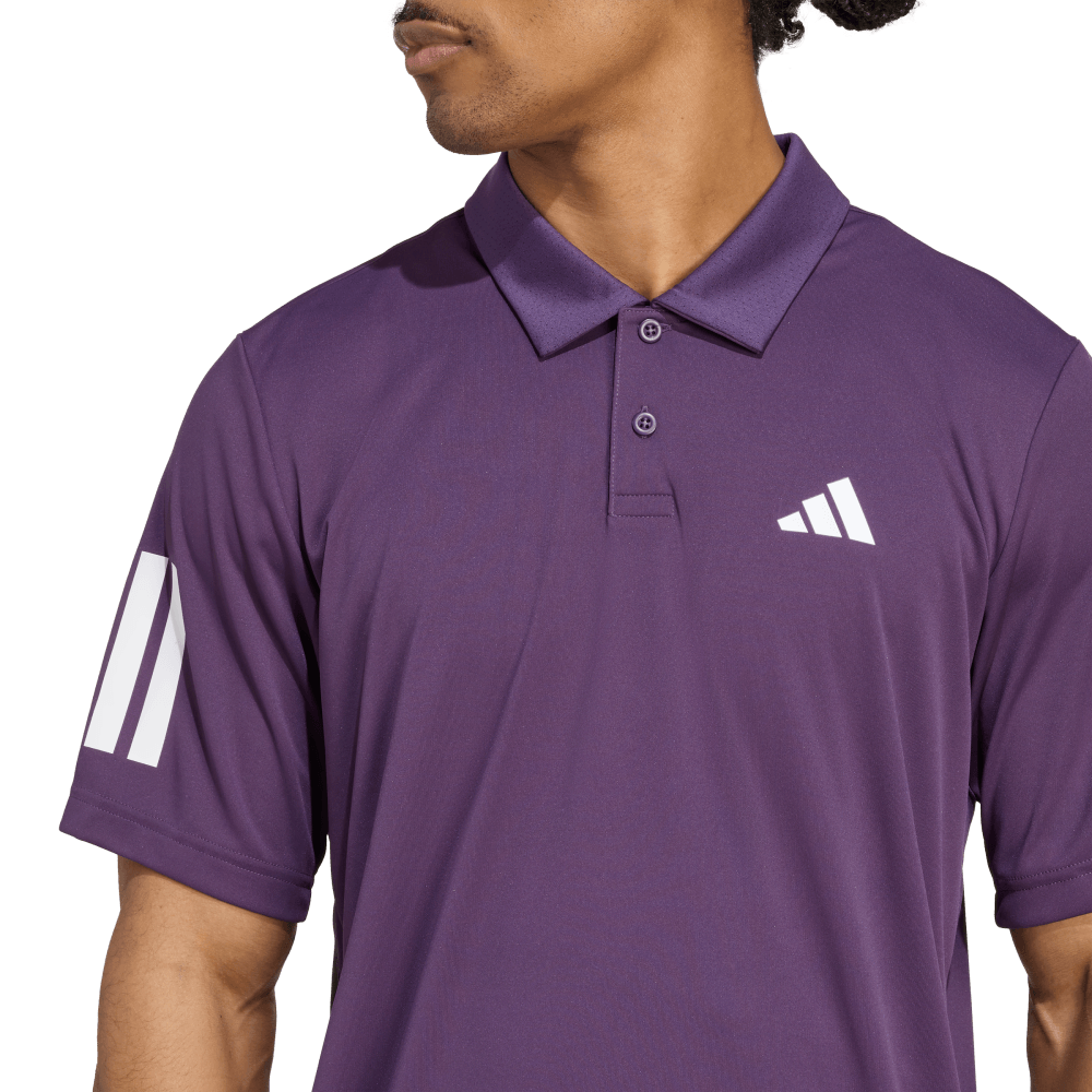 Adidas Camiseta Polo De Tenis Club 3 Rayas Polo morado de hombre para tenis