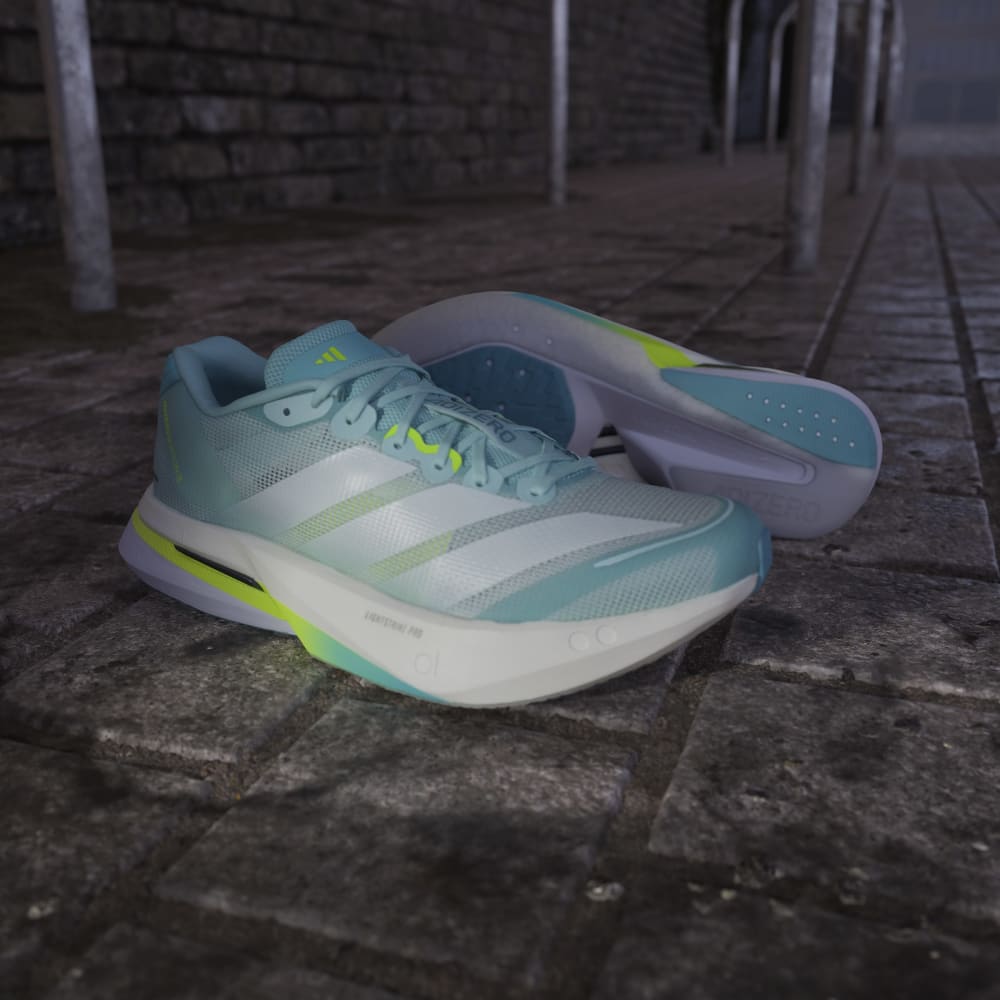 Adidas Tenis Adizero Boston 13 azul de mujer para correr