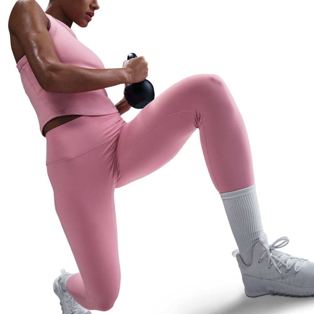 Nike W Nk Df One Hr Tight Useam Licra rosado de mujer para entrenamiento