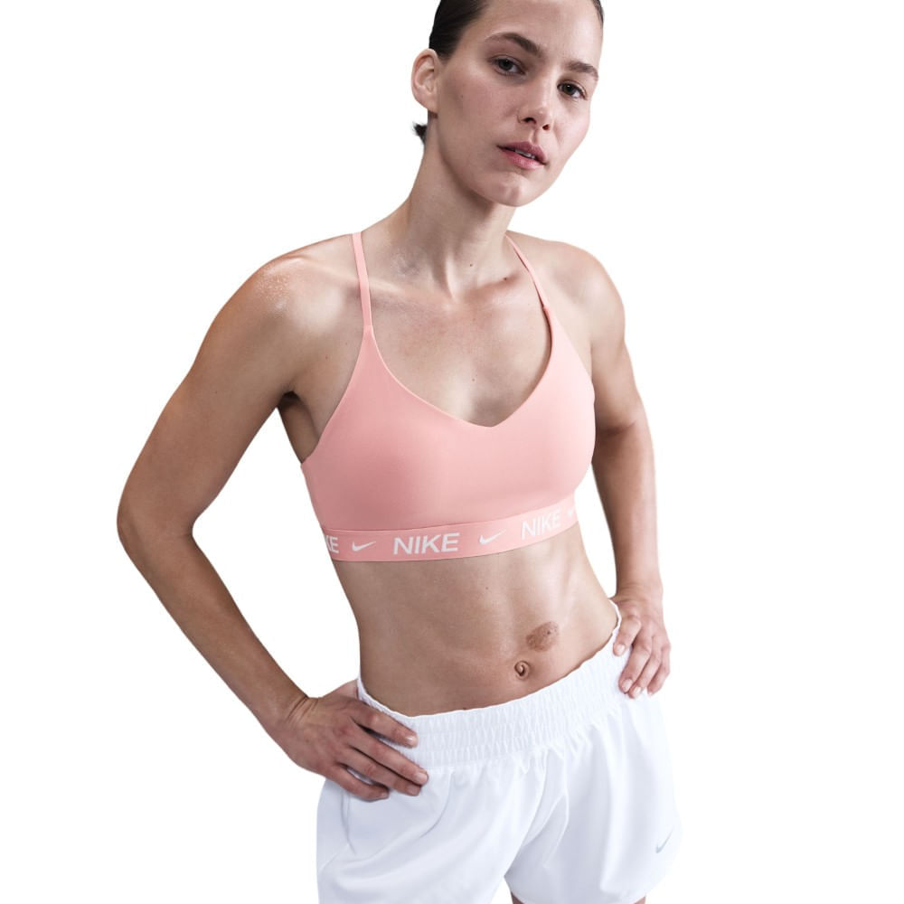 Nike W Nk Df Indy Lgt Spt Bra Top rosado de mujer para entrenamiento