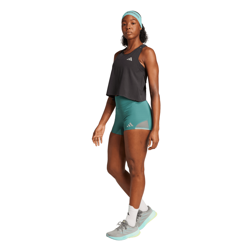 Adidas Adi365 Crop W Camiseta Manga Corta negro de mujer para correr