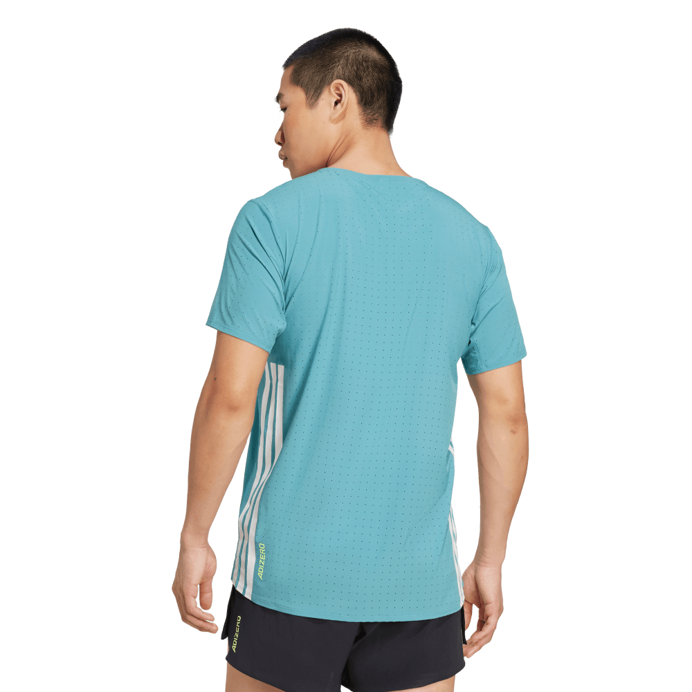 Adidas Adizero Tee M Camiseta Manga Corta azul de hombre para correr