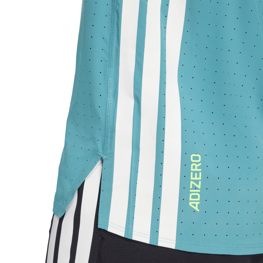 Adidas Adizero Tee M Camiseta Manga Corta azul de hombre para correr
