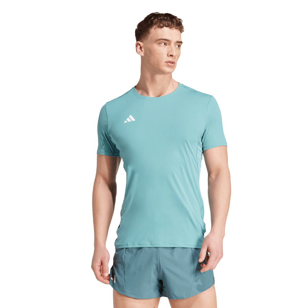 Adidas Adizero E Tee Camiseta Manga Corta azul de hombre para correr