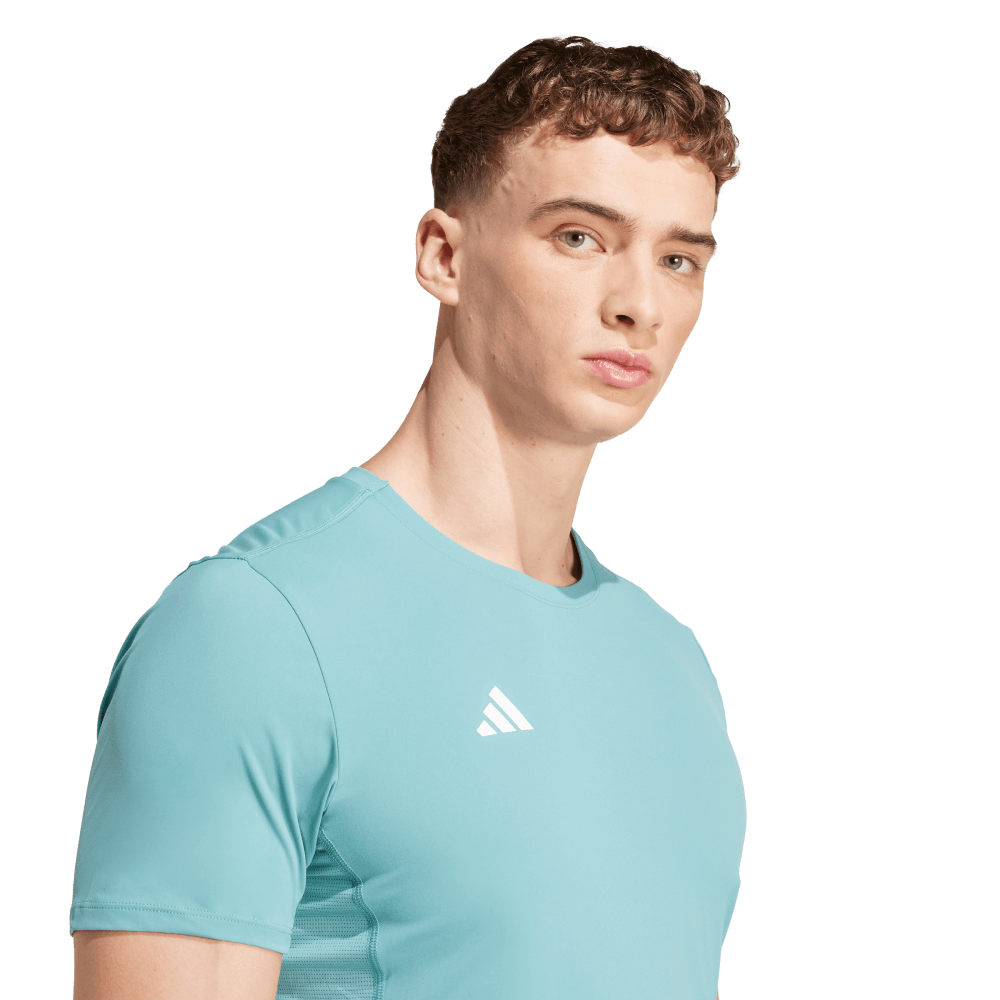 Adidas Adizero E Tee Camiseta Manga Corta azul de hombre para correr