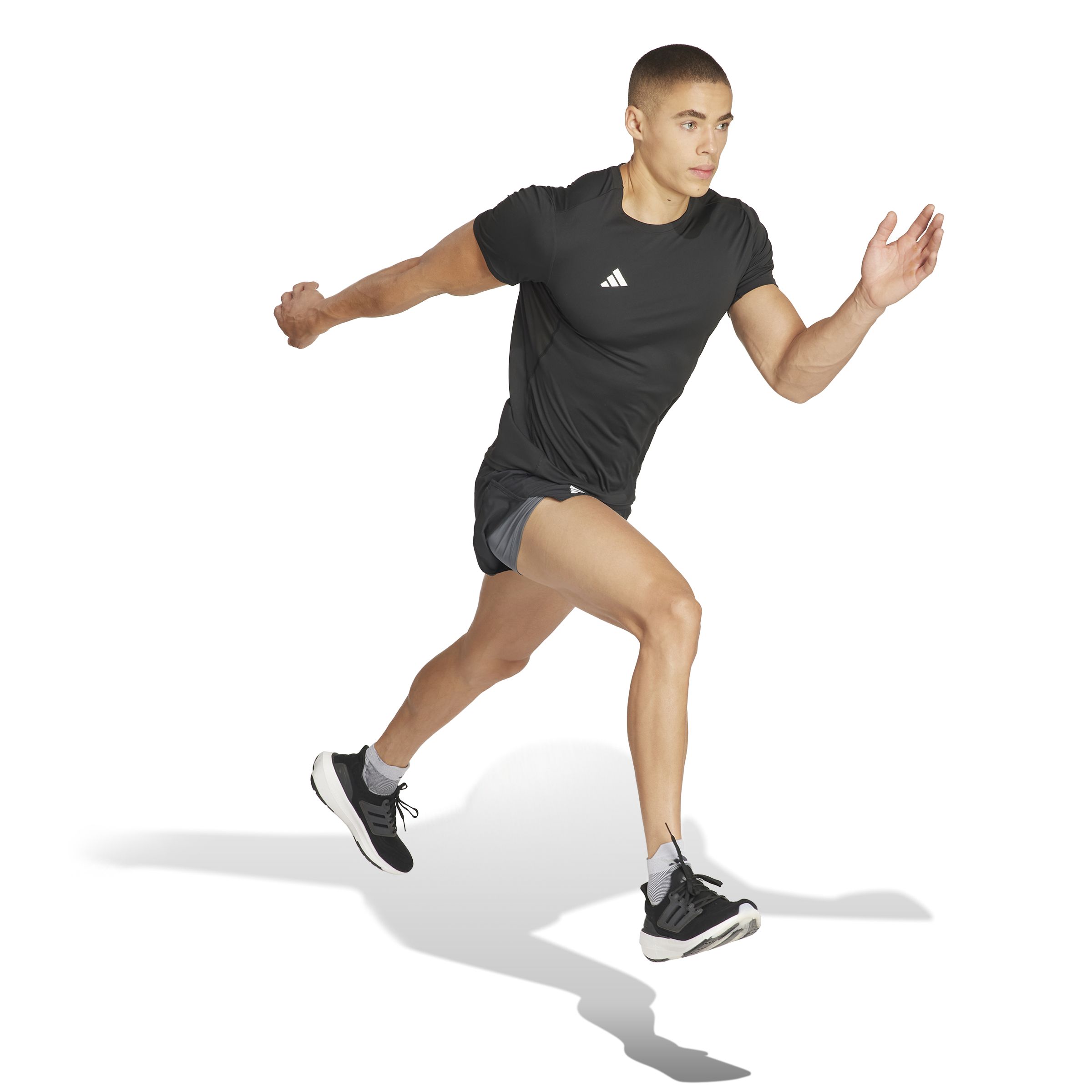 Adidas Adizero E Tee Camiseta Manga Corta negro de hombre para correr