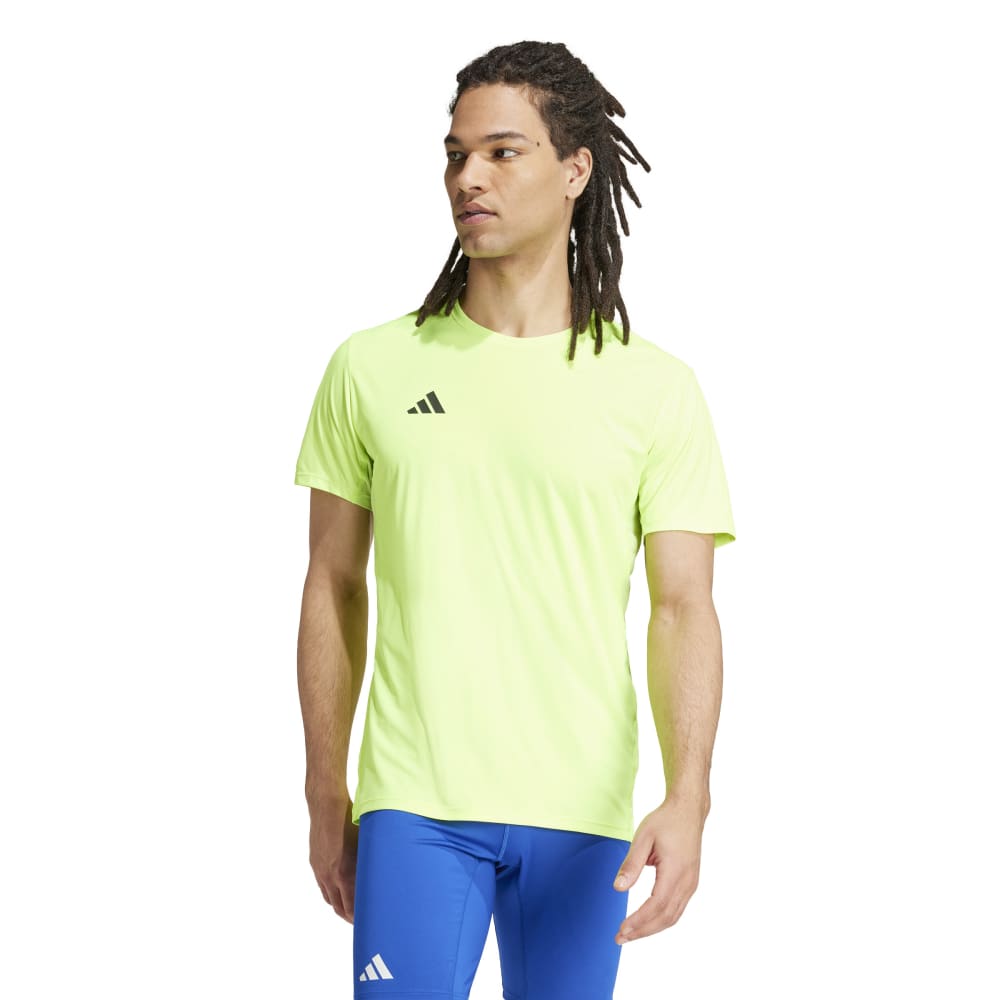 Adidas Adizero E Tee Camiseta Manga Corta Verde De Hombre Para Correr