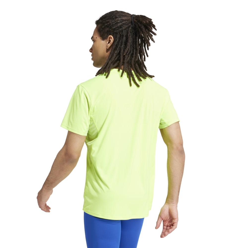 Adidas Adizero E Tee Camiseta Manga Corta Verde De Hombre Para Correr
