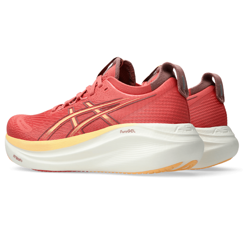 Asics Gel-Nimbus 27 Tenis naranja de mujer para correr