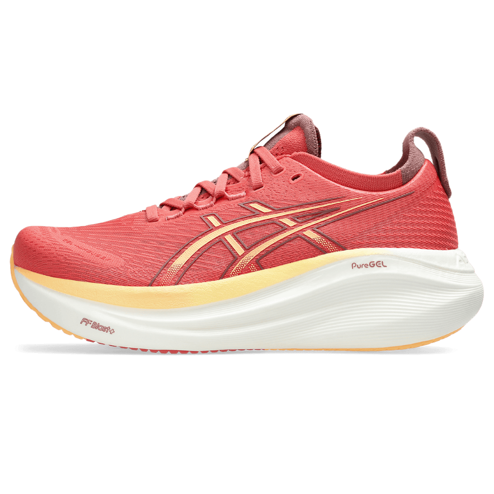 Asics Gel-Nimbus 27 Tenis naranja de mujer para correr