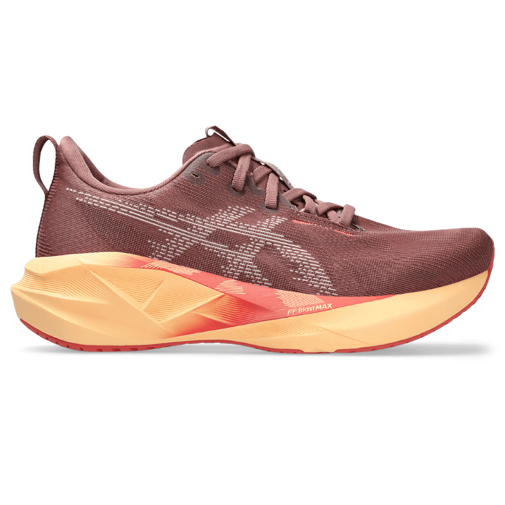 Asics Novablast 5 Tenis rojo de mujer para correr