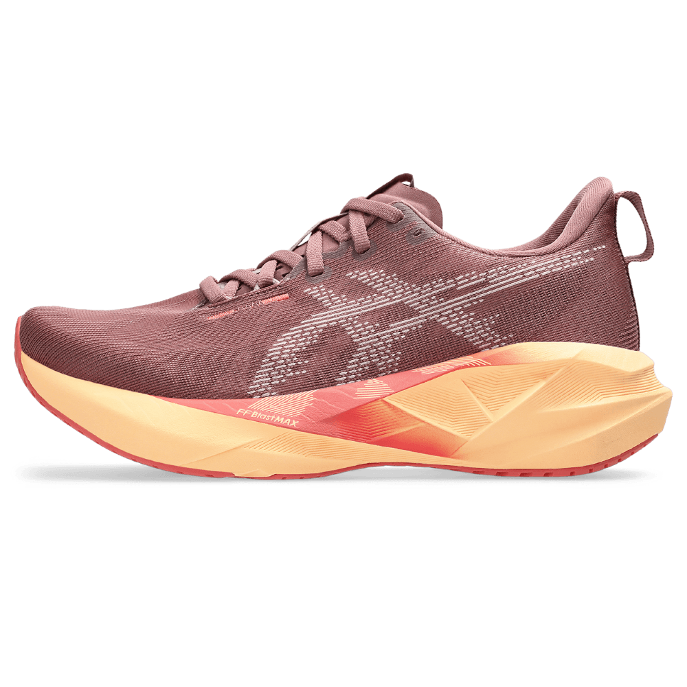 Asics Novablast 5 Tenis rojo de mujer para correr