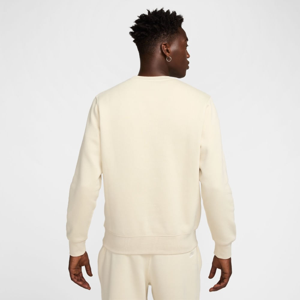 Nike M Nk Club Bb Crew Nsw Gfx Camiseta Manga Larga beige de hombre lifestyle