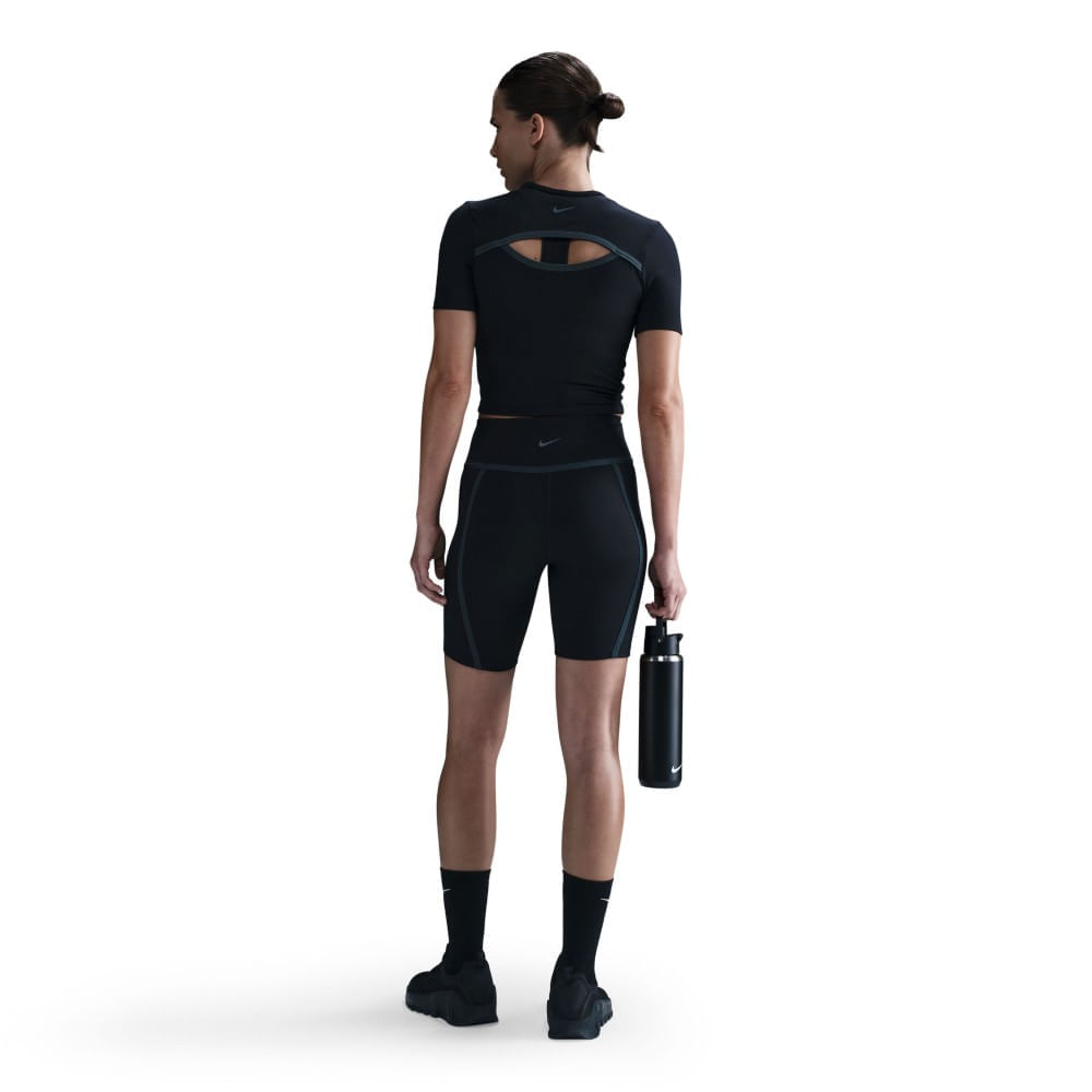 Nike W Nk Df One Hr 8In Short Sport Licra negro de mujer para entrenamiento