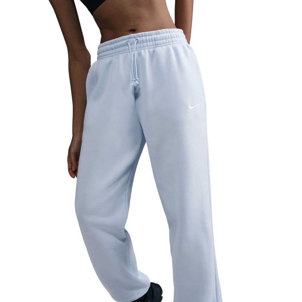 Nike W Nsw Phnx Flc Hr Os Pant 2 Pantalón azul de mujer lifestyle