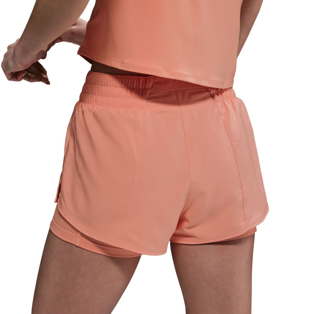 Nike W Nk One Df Mr 3In 2N1 Short Pantaloneta naranja de mujer para entrenamiento