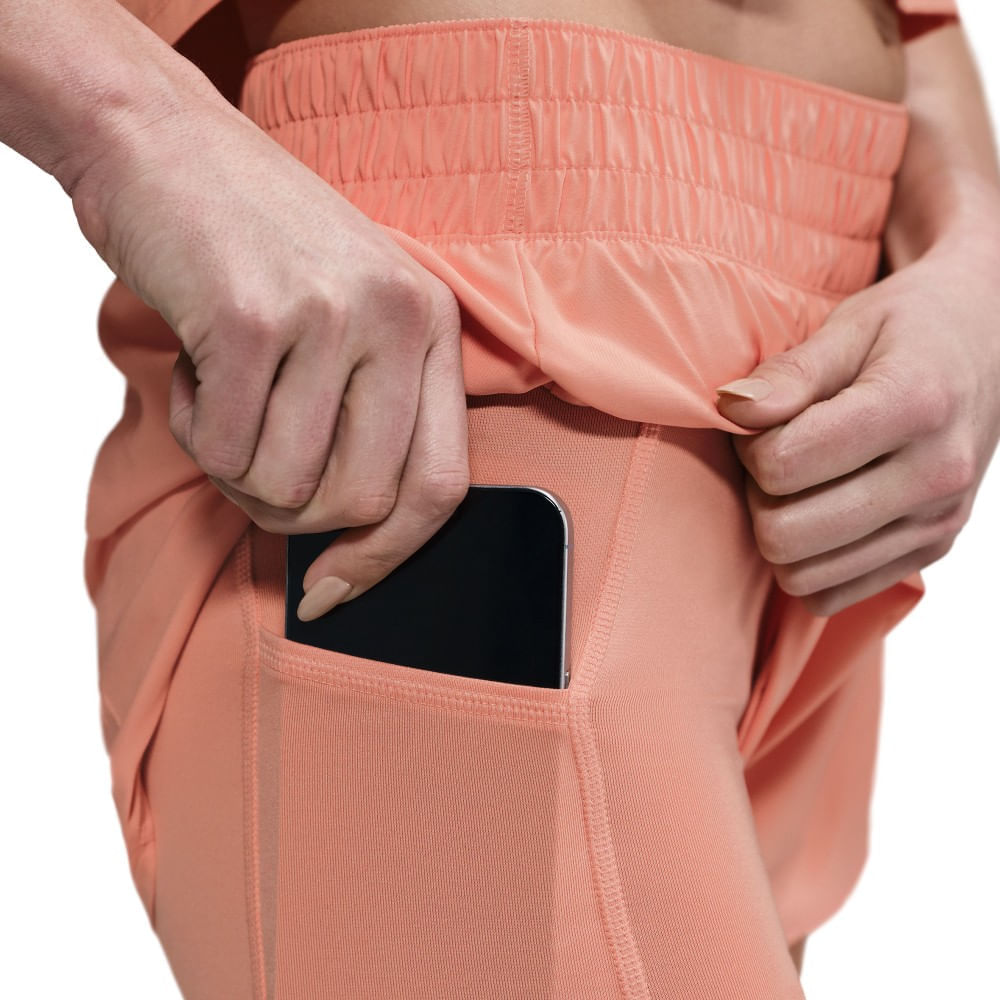 Nike W Nk One Df Mr 3In 2N1 Short Pantaloneta naranja de mujer para entrenamiento