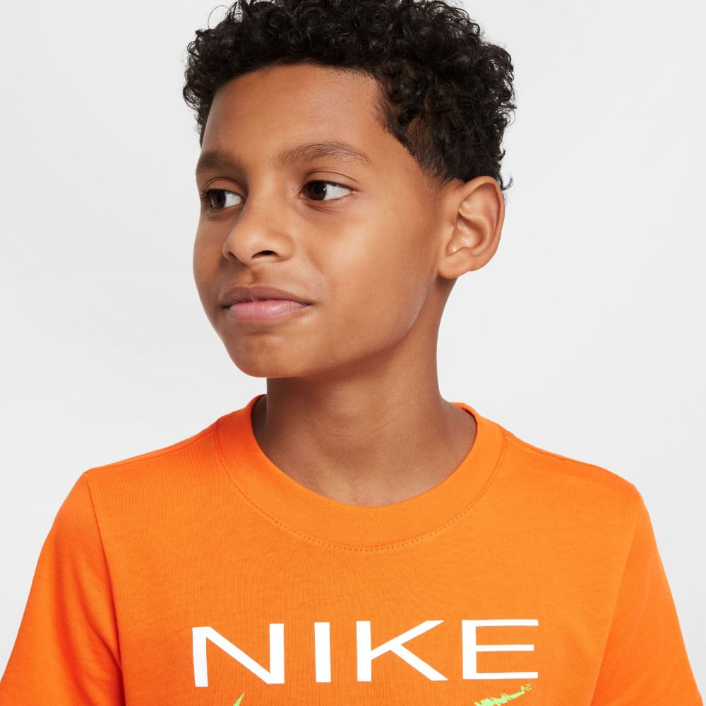 Nike K Nsw Tee Brandmark 2 Camiseta Manga Corta naranja de niño lifestyle