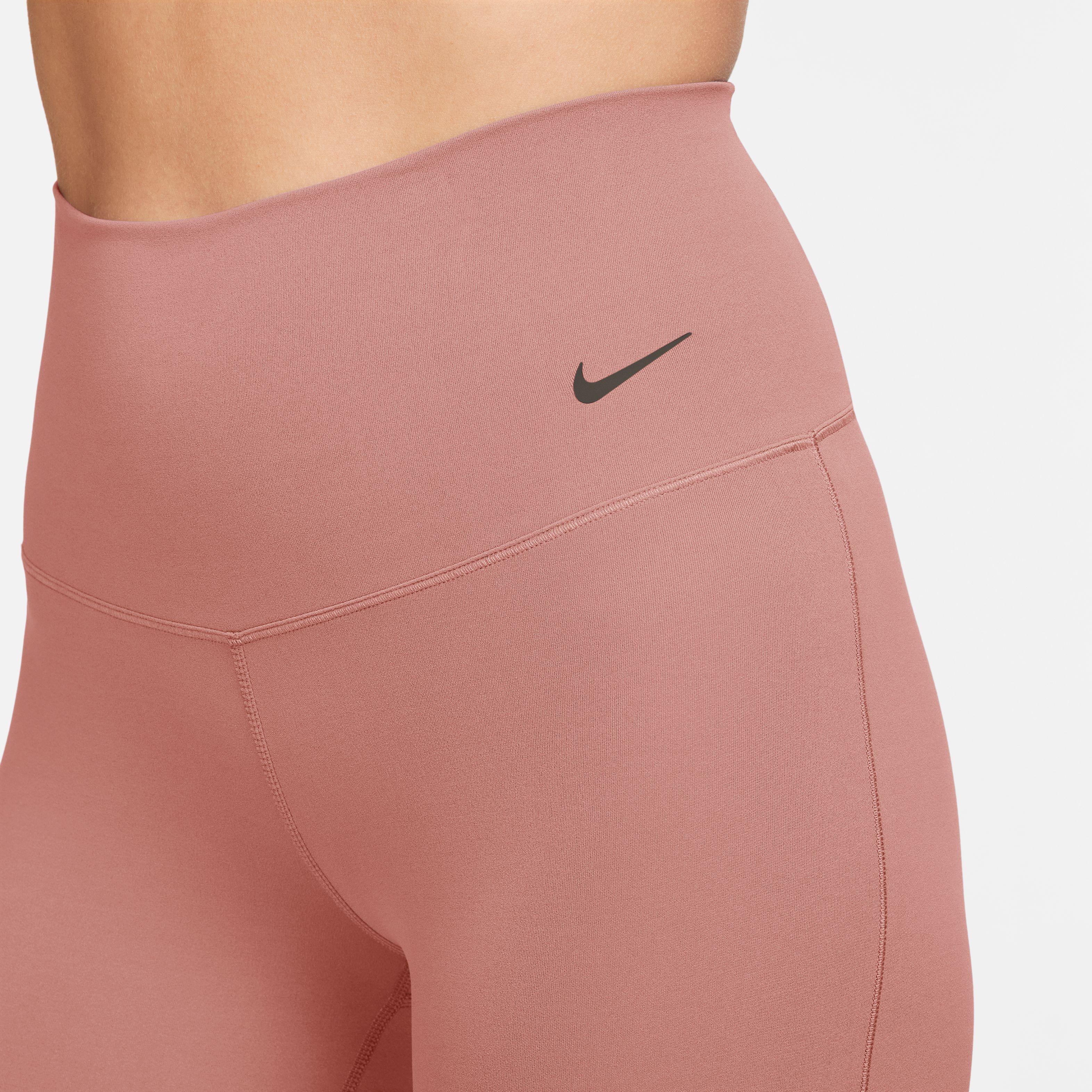 Nike W Nk Df Zenvy Hr Flare Pantalón rosado de mujer para entrenamiento