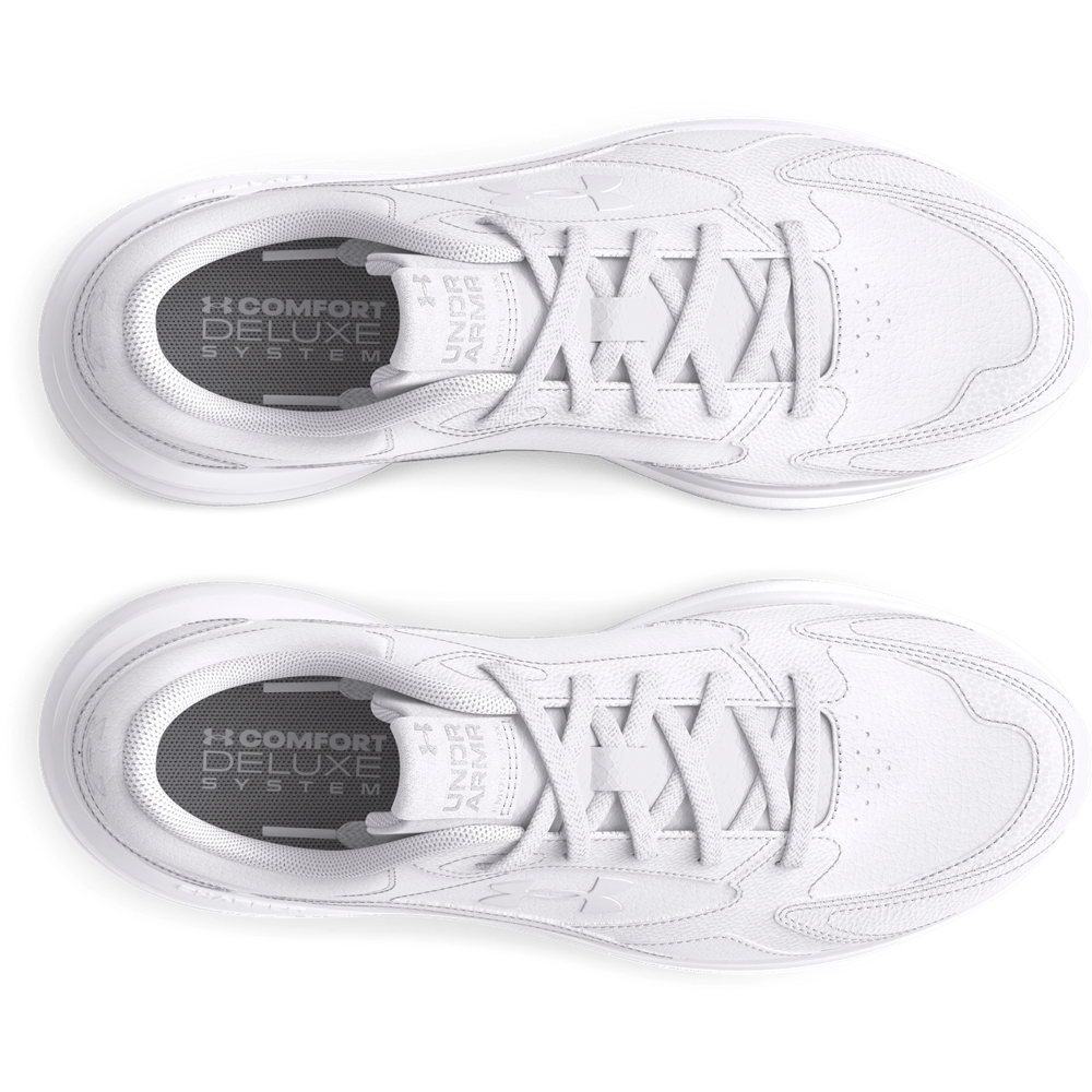 UA W Edge Lthr Tenis blanco de mujer para entrenamiento