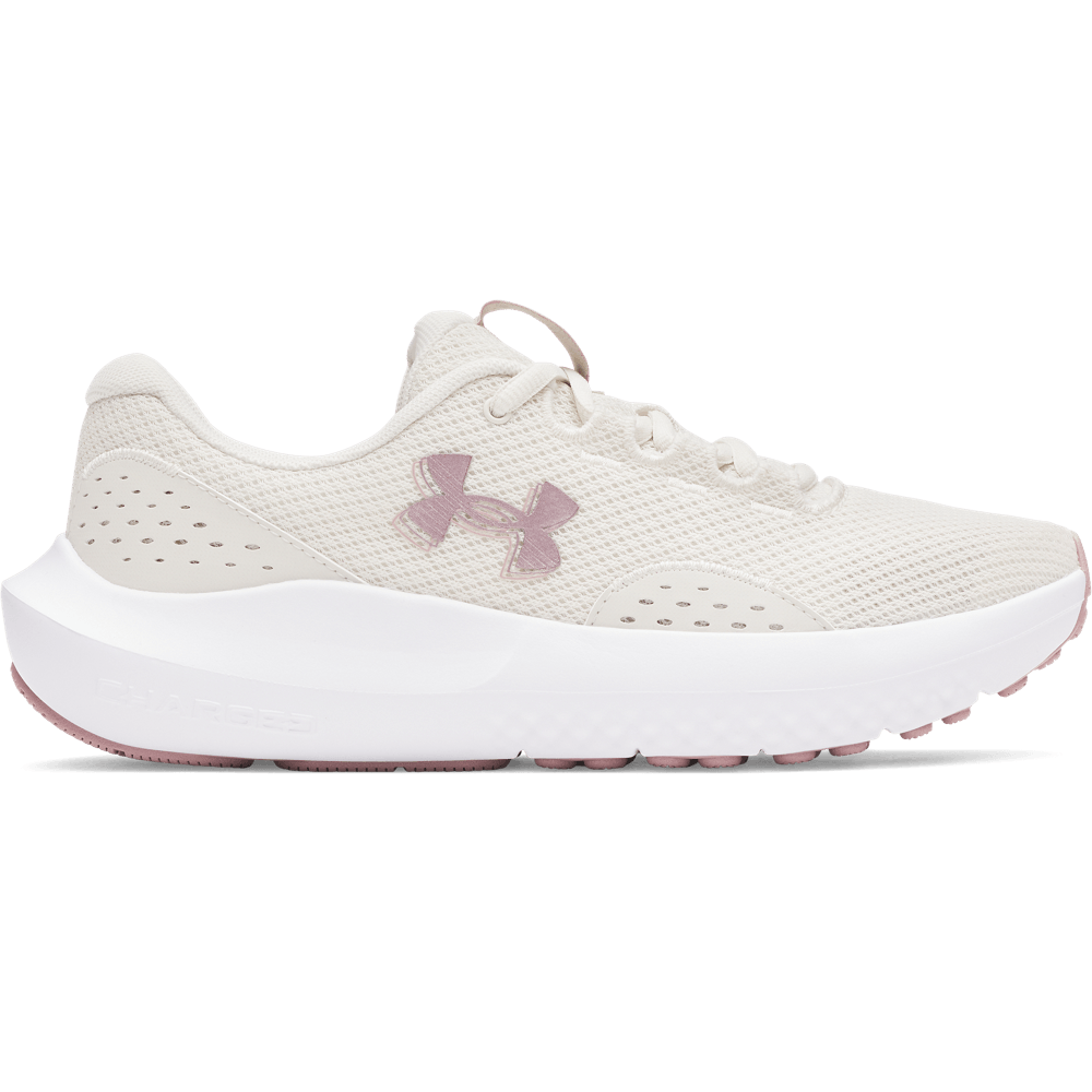 UA W Charged Surge 4 Tenis blanco de mujer para correr