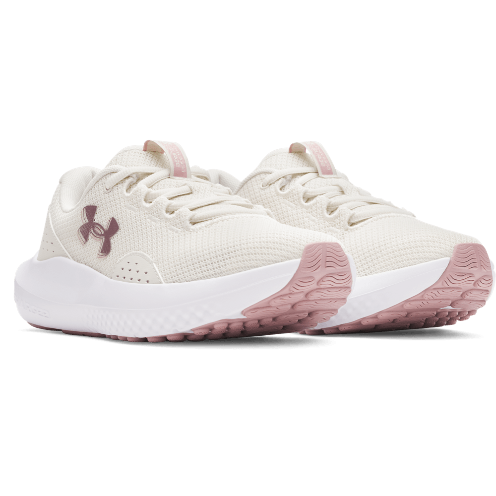 UA W Charged Surge 4 Tenis blanco de mujer para correr