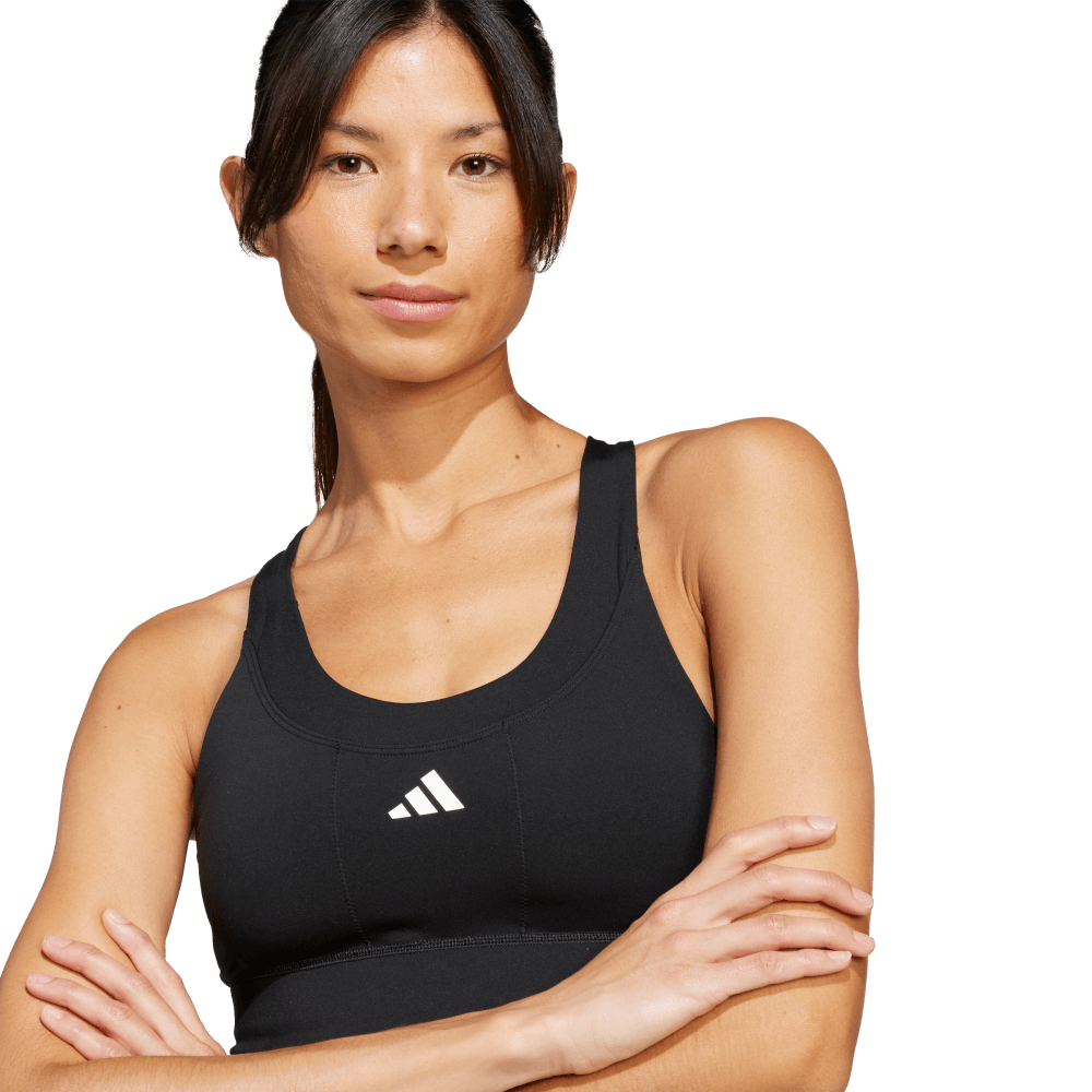 Adidas Top Deportivo Run Pocket Soporte Medio negro de mujer para entrenamiento