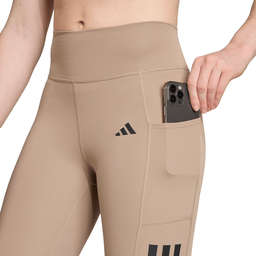 Adidas Opt 3S 1/1 Licra cafe de mujer para entrenamiento