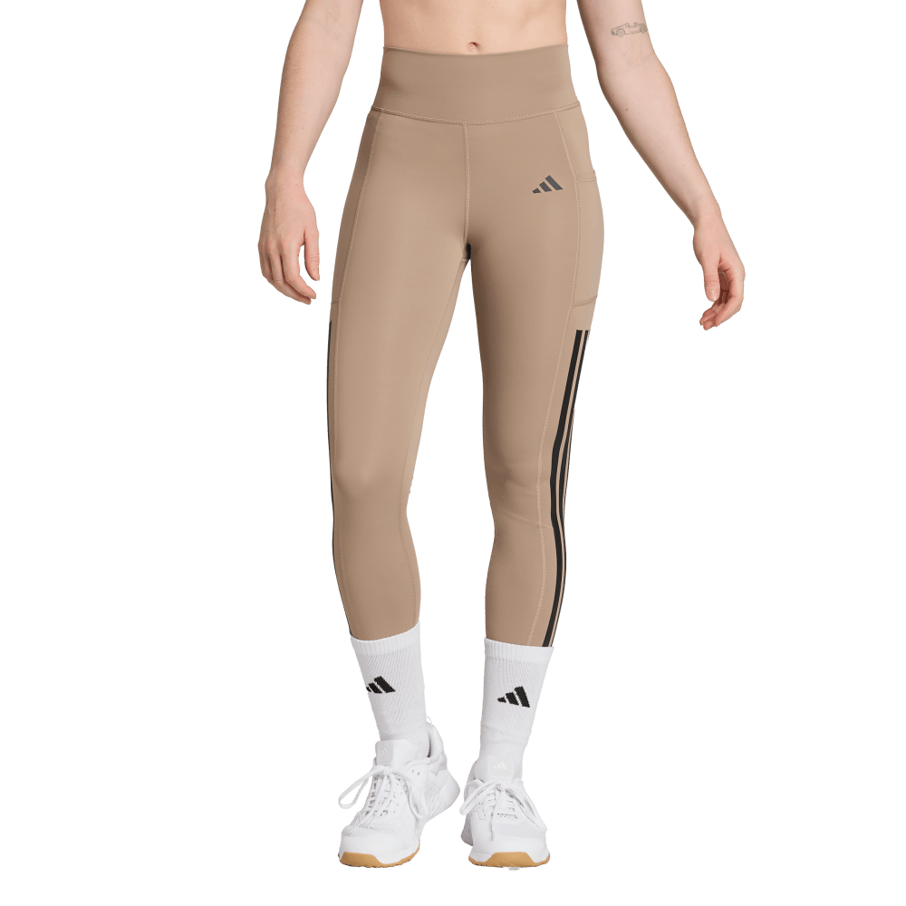 Adidas Opt 3S 1/1 Licra cafe de mujer para entrenamiento