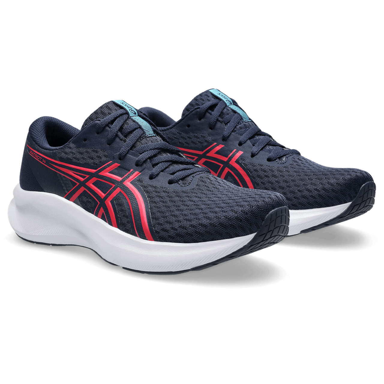 Asics Patriot 14 Tenis azul de mujer para correr
