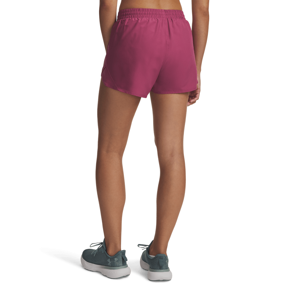 UA Fly By 3   Shorts Pantaloneta rosado de mujer para correr