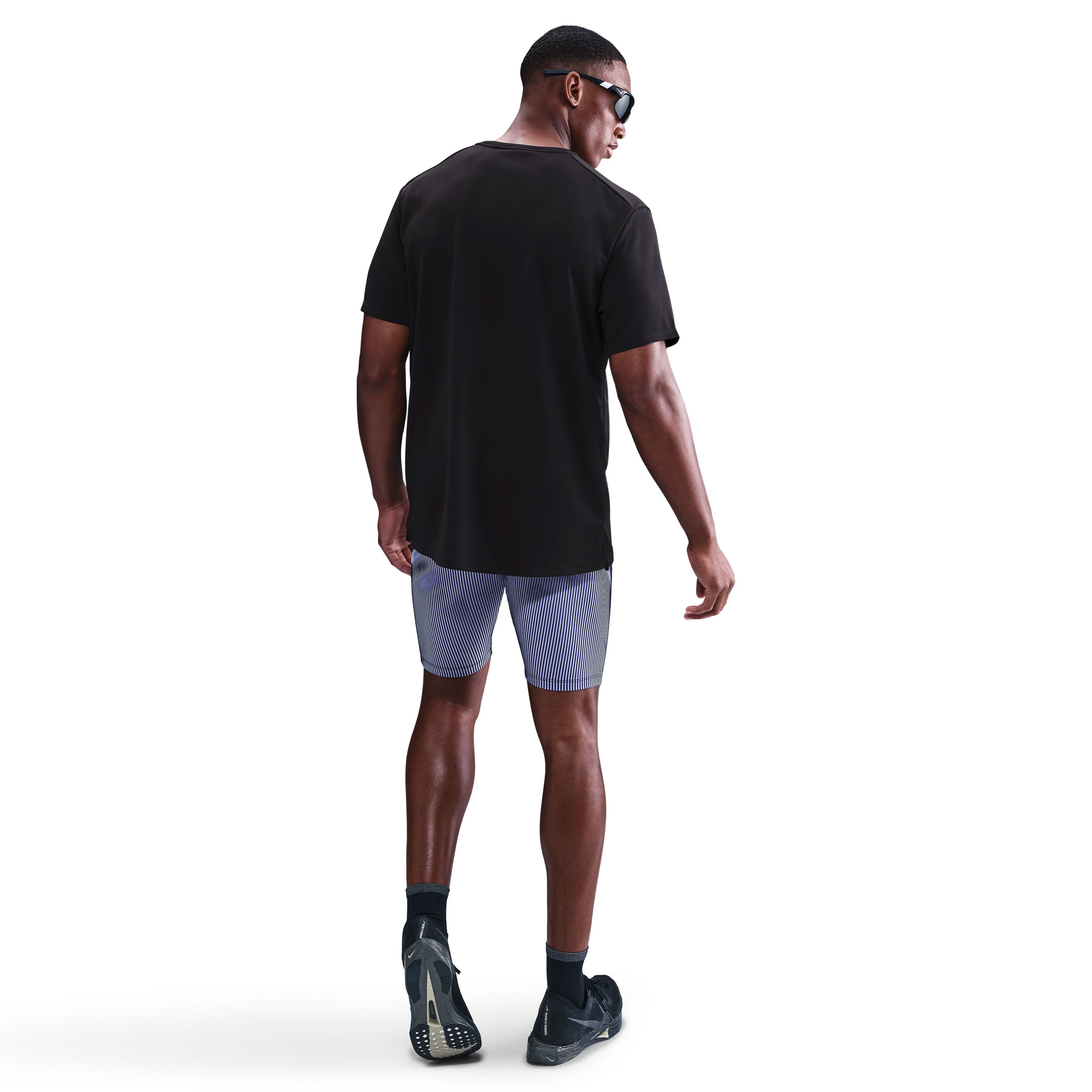 Nike M Nk Df Uv Rn Enrgy Miler Ss Camiseta Manga Corta negro de hombre para correr
