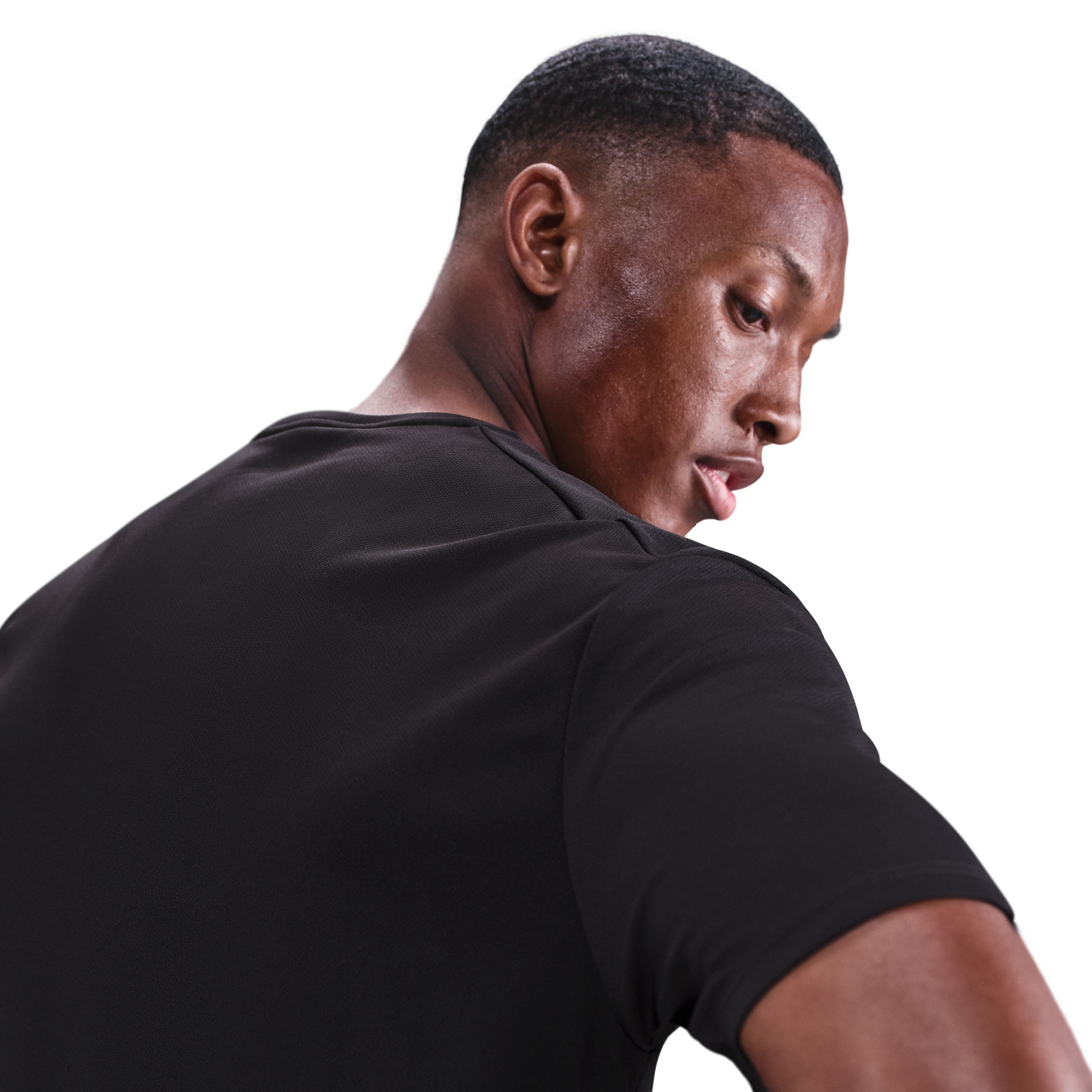 Nike M Nk Df Uv Rn Enrgy Miler Ss Camiseta Manga Corta negro de hombre para correr