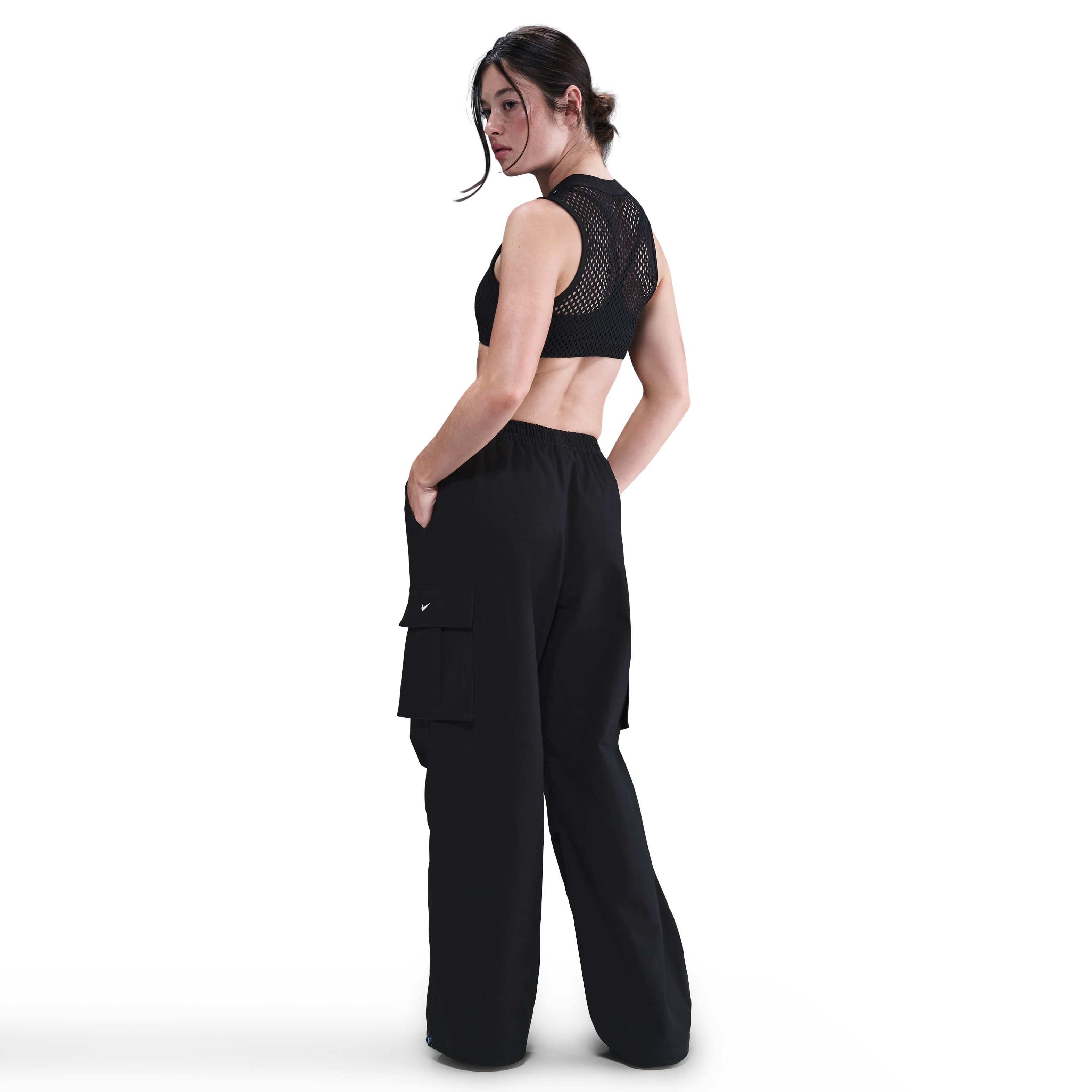 Nike W Nsw Street Wvn Cargo Pant Pantalón negro de mujer lifestyle