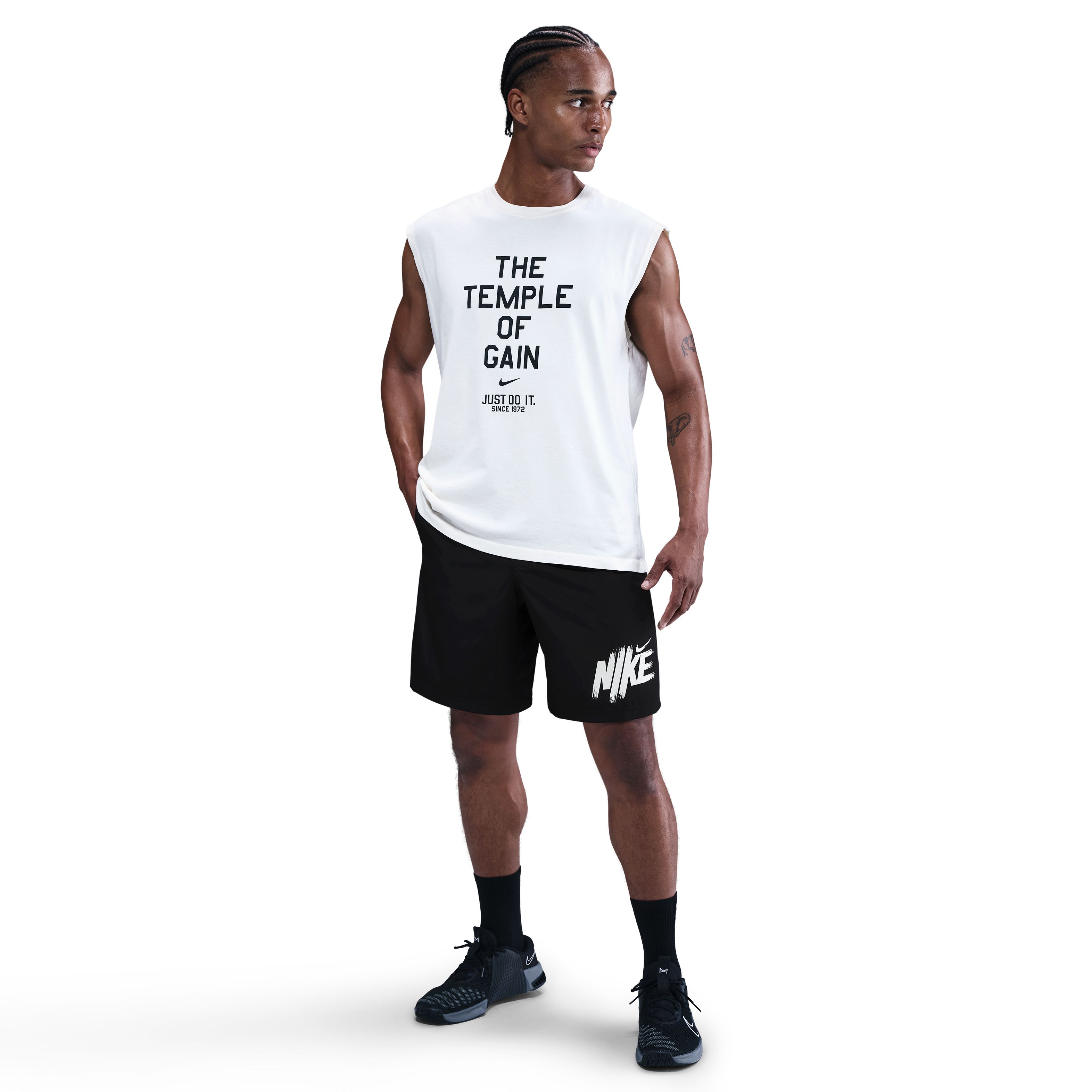 Nike M Nk Df Form 9In Ul Short Gfx Pantaloneta blanco de hombre para entrenamiento