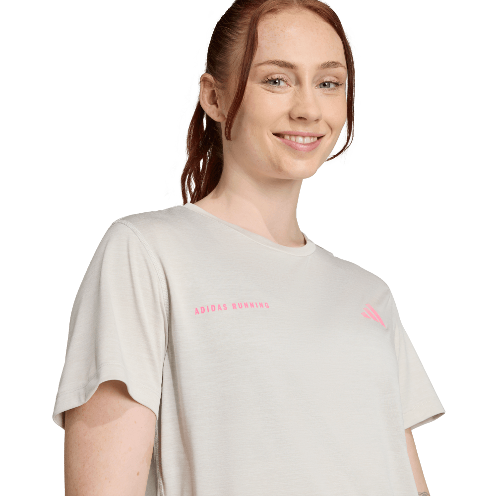 Adidas Otr Mel Tee W Camiseta Manga Corta gris de mujer para correr