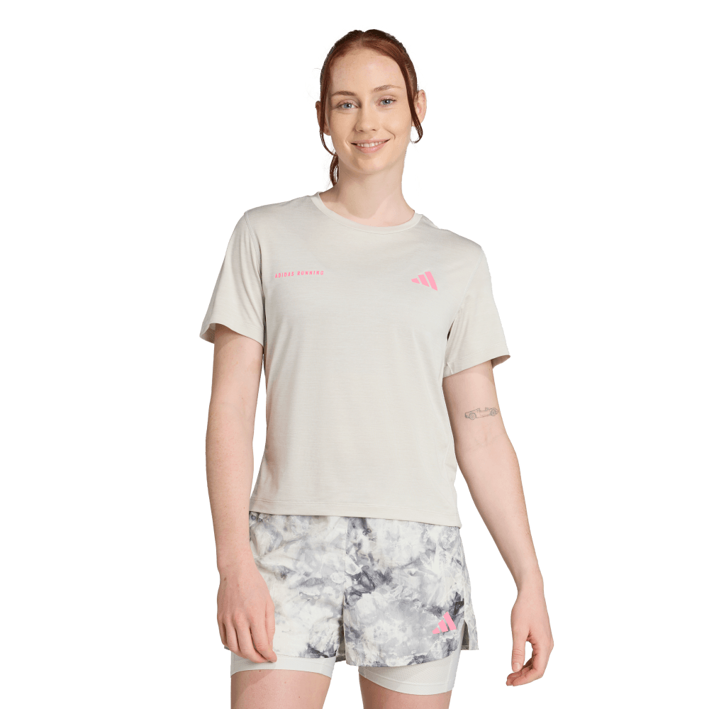 Adidas Otr Mel Tee W Camiseta Manga Corta gris de mujer para correr