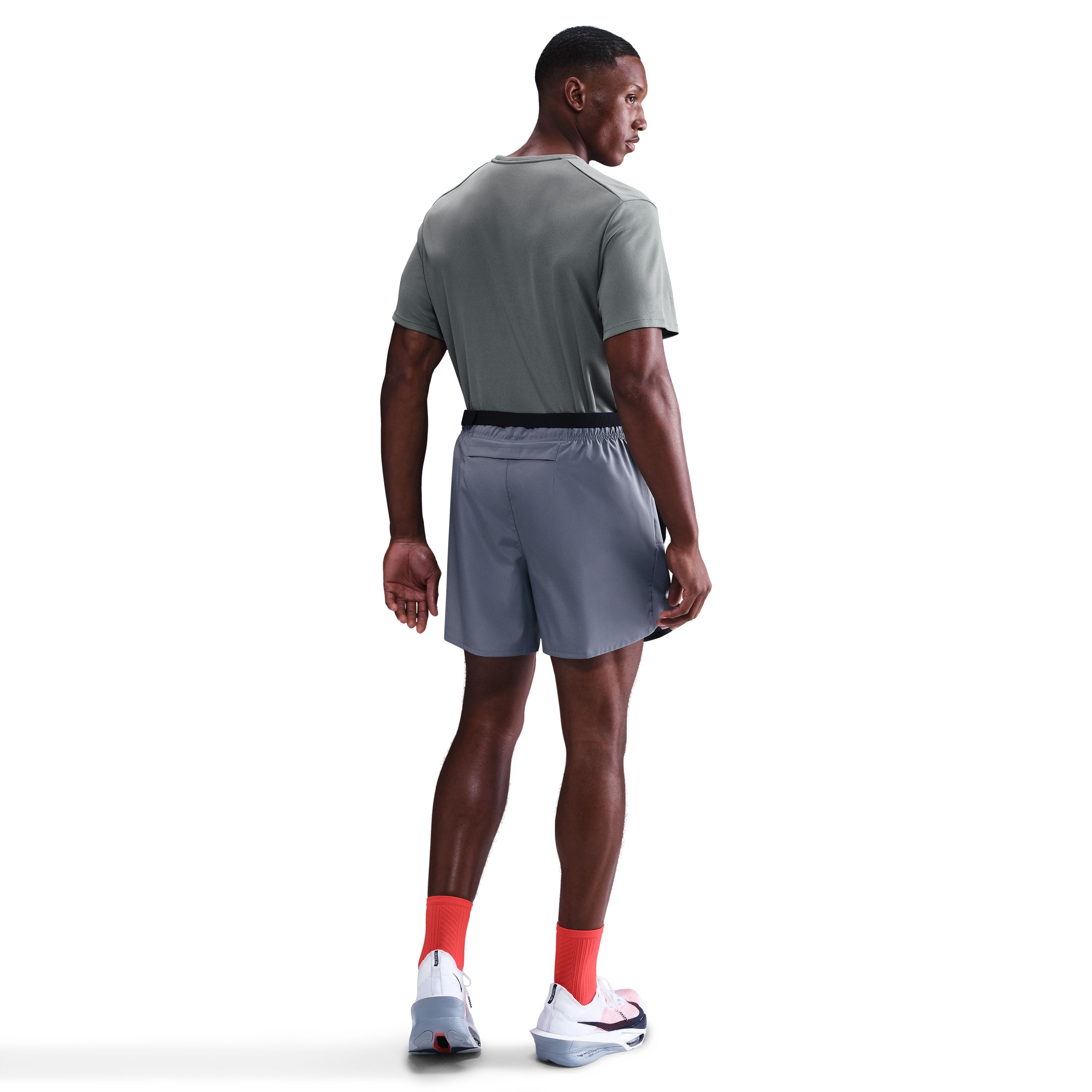 Nike M Nk Df Uv Rn Enrgy Miler Ss Camiseta Manga Corta gris de hombre para correr