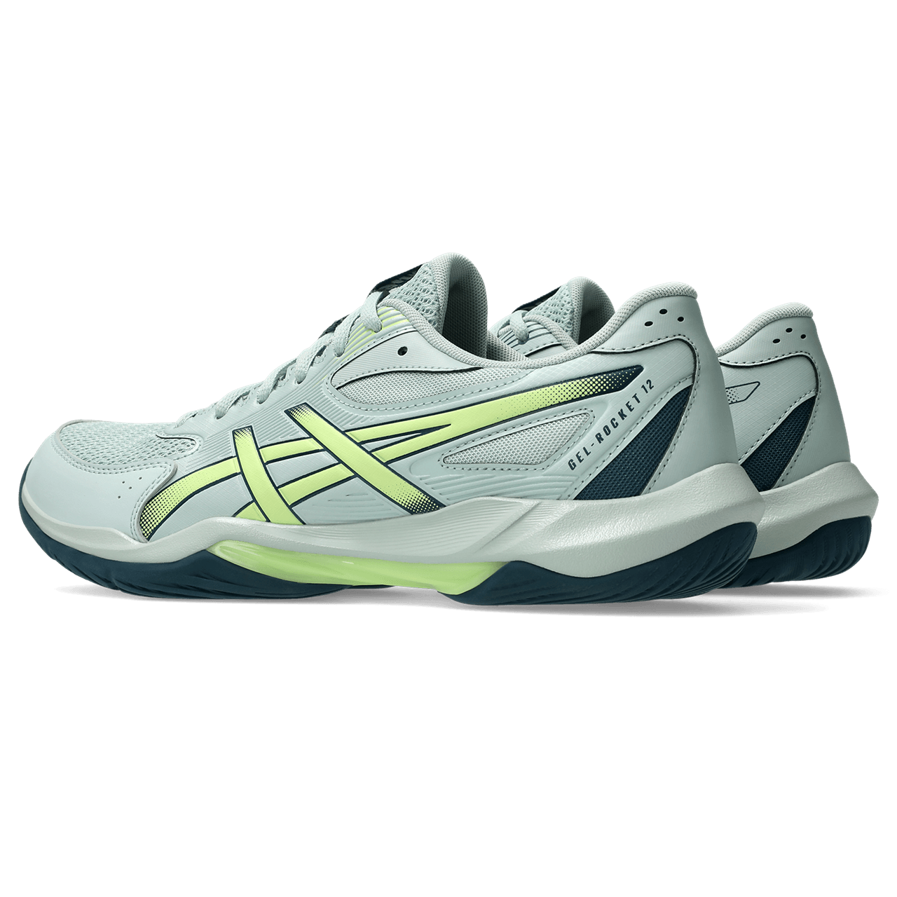 Asics Gel-Rocket 12 Tenis verde de hombre para indoor