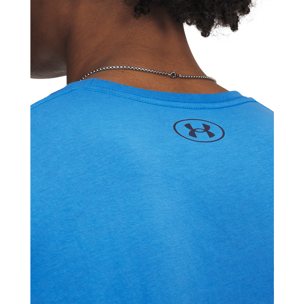 UA Team Issue Wordmark Ss Camiseta Manga Corta azul de hombre lifestyle