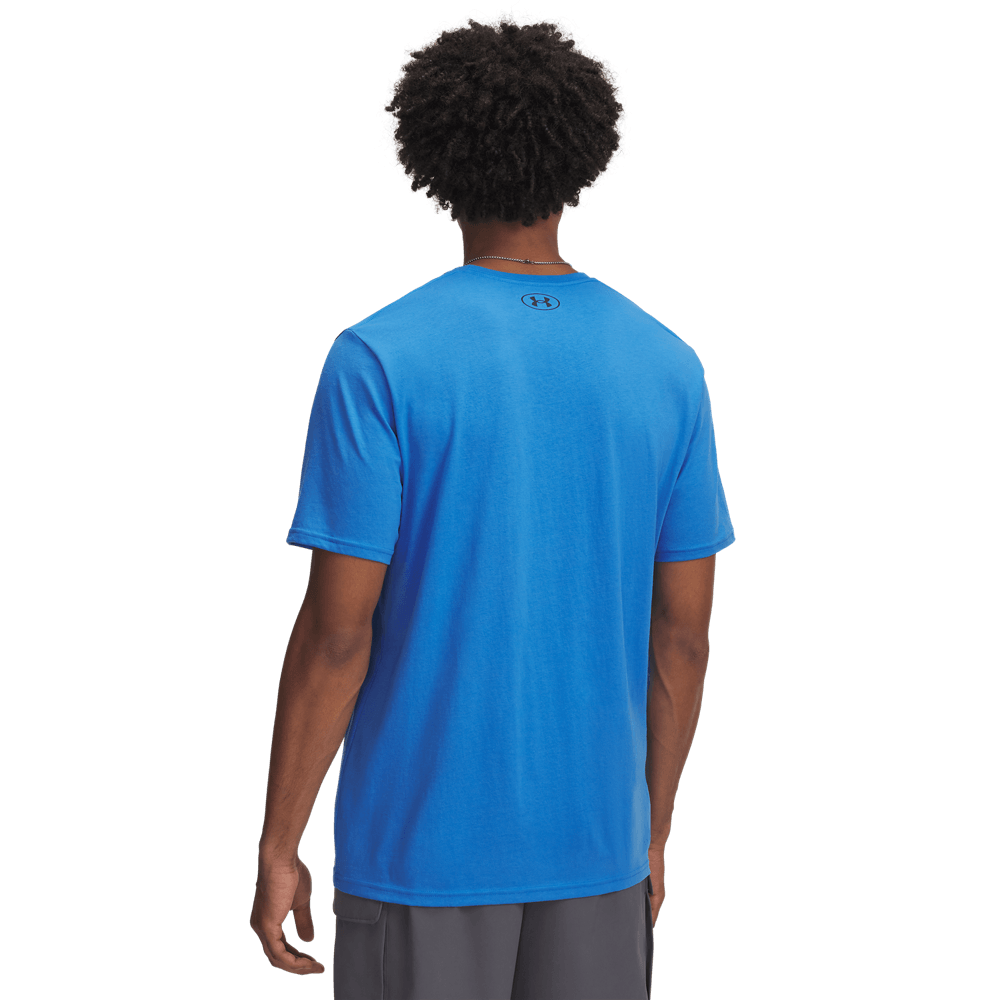 UA Team Issue Wordmark Ss Camiseta Manga Corta azul de hombre lifestyle