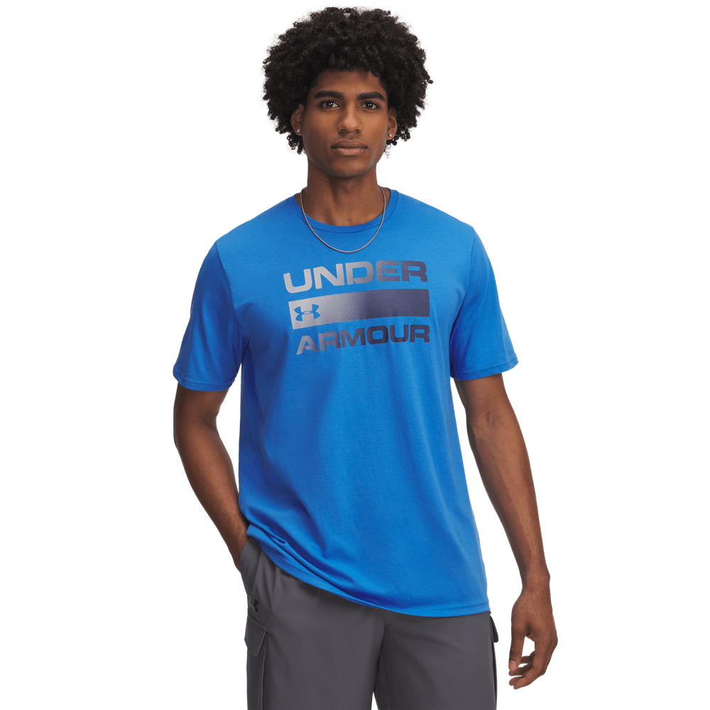 UA Team Issue Wordmark Ss Camiseta Manga Corta azul de hombre lifestyle